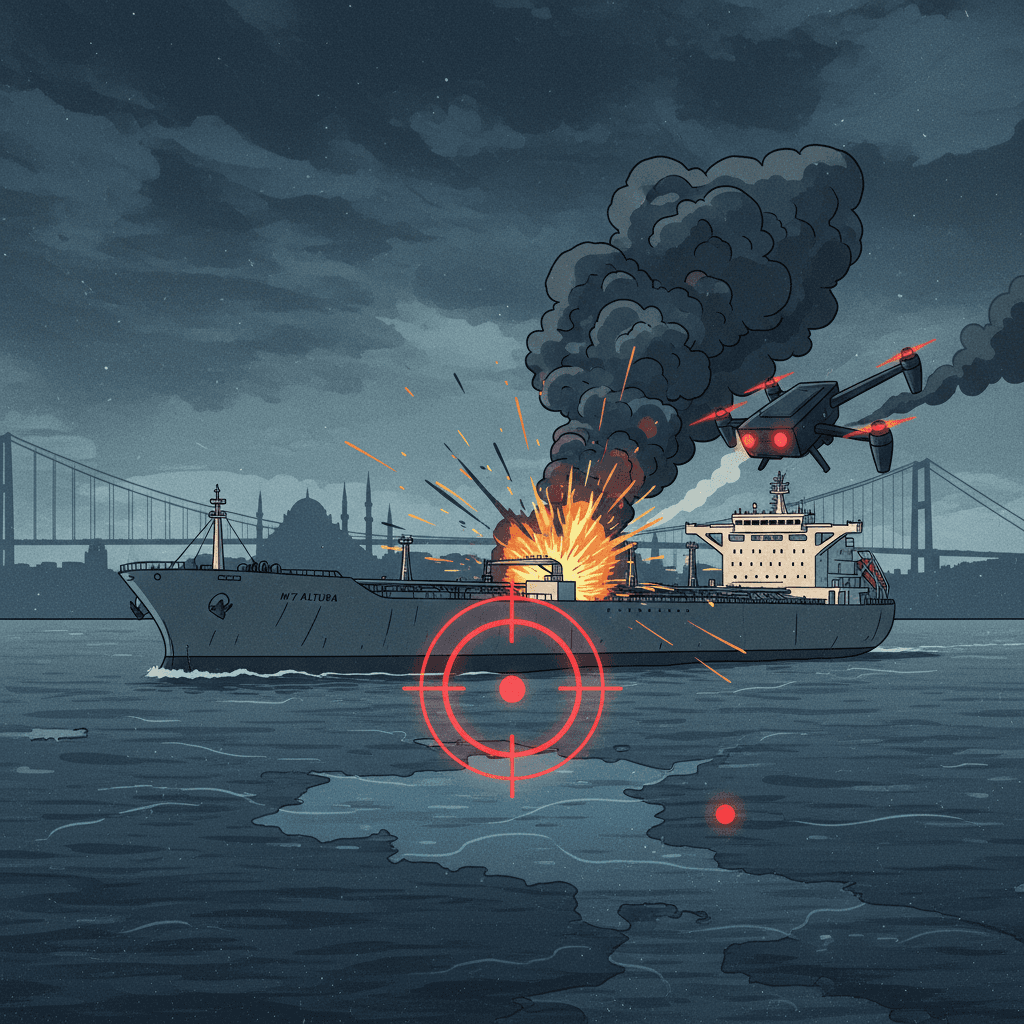 هجوم بطائرة مسيرة يستهدف ناقلة نفط تركية قرب إسطنبول