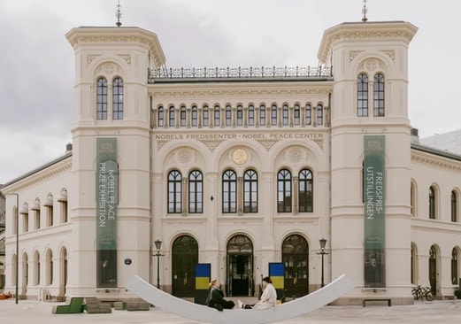 Facade of the Nobel Peace center in Oslo .