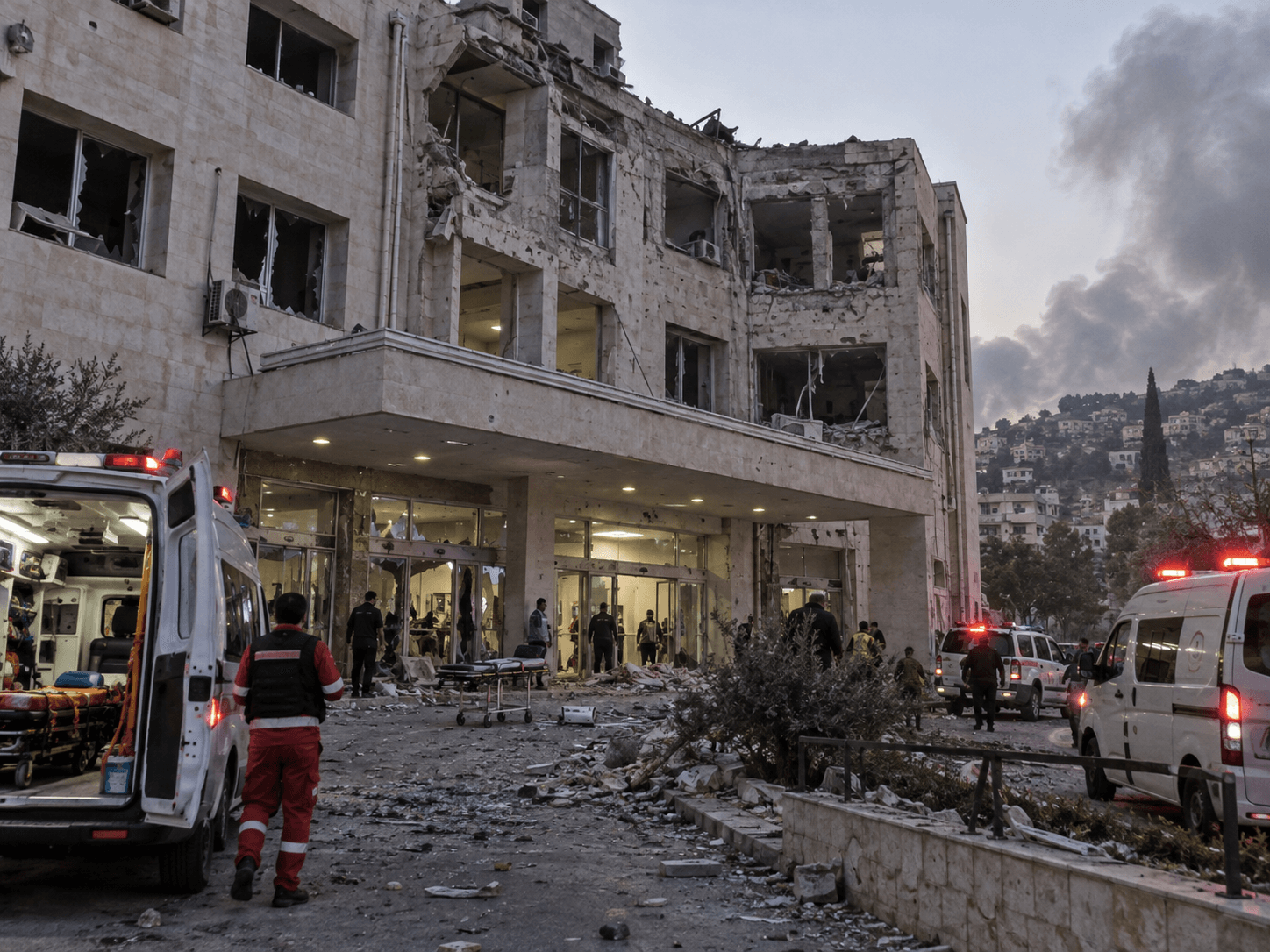 نقابة المستشفيات تدين استهداف مستشفى غندور وتطالب بوقف الاعتداءات على القطاع الصحي