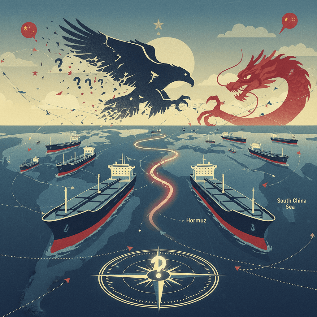 غموض الموقف الأميركي يثير القلق بشأن أمن مضيق هرمز