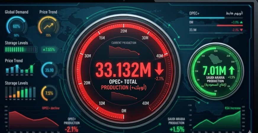 "أوبك": إنتاج "أوبك+" يتراجع 185 ألف برميل يومياً في مايو والسعودية تعلن زيادة إنتاجها