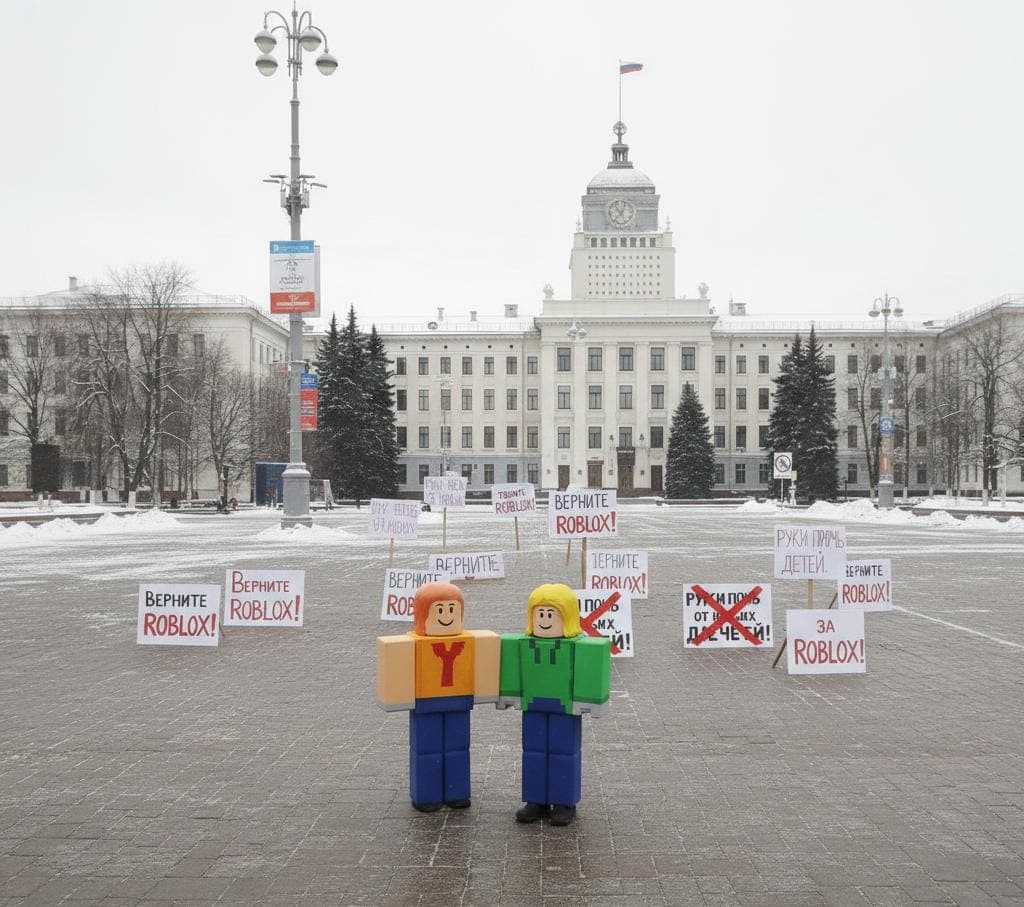 احتجاجات في تومسك ضد حظر روسيا لمنصة ألعاب الأطفال روبلوكس